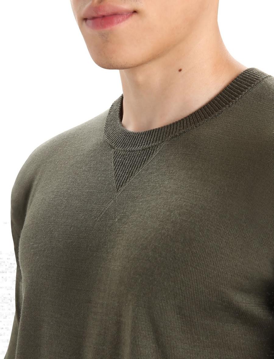 Men's Icebreaker Cool-Lite™ Merino Nova Sweatshirt Sweaters Loden | CA 1730WNBY